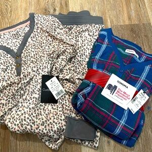 TWO Pairs of Pajamas: Cuddle Duds and Sonoma Most Wonderful Pajamas
